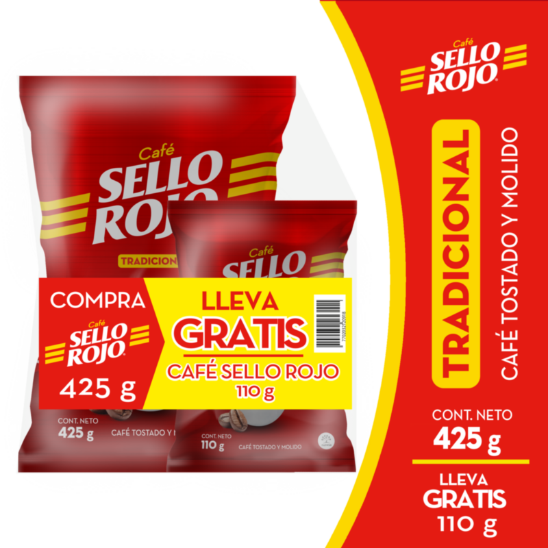Cafe Sello Rojo*425G Tradicional Gratis Cafe Sello Rojo*110G
