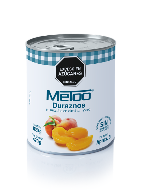 Duraznos Metoo*820G En Mitades