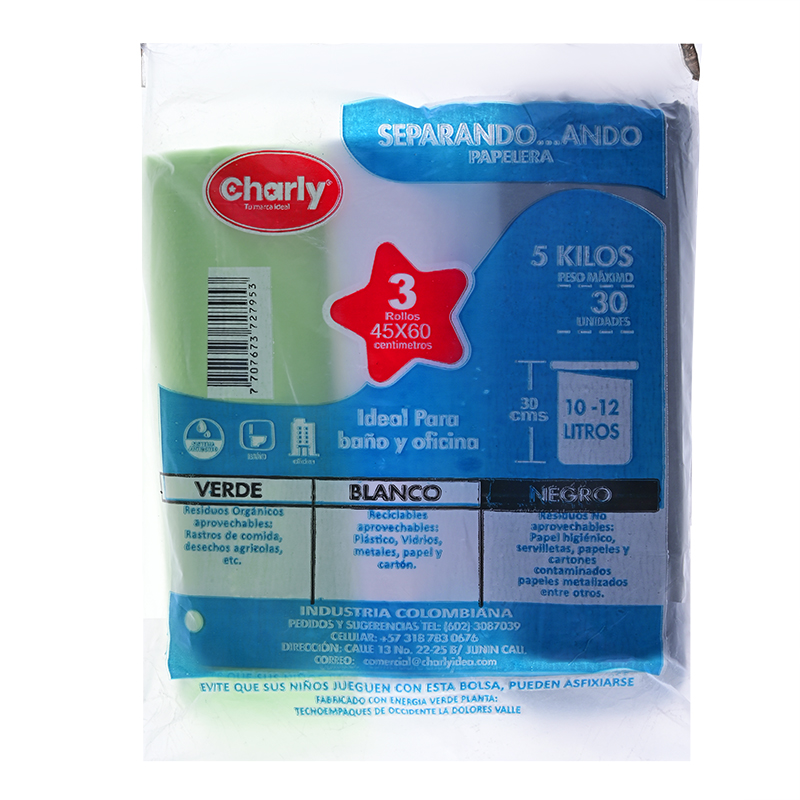 Bolsa Charly*30Und 45*60Cms Separando