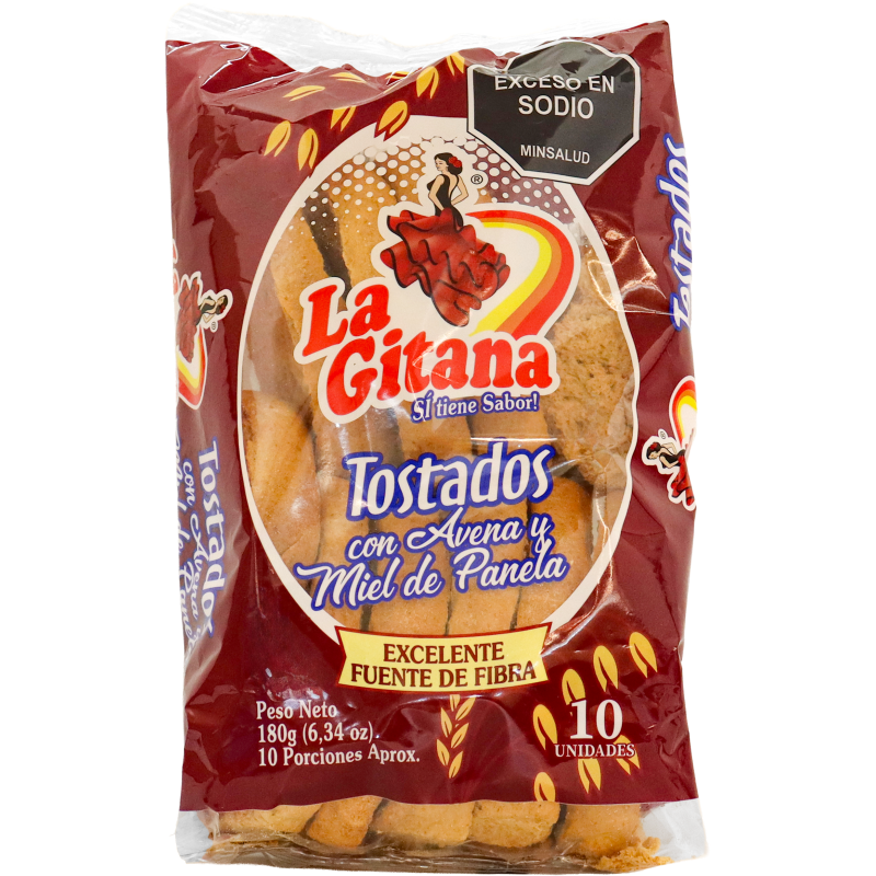 Tostada Gitana*18G*10Und Avena Y Miel/Pa