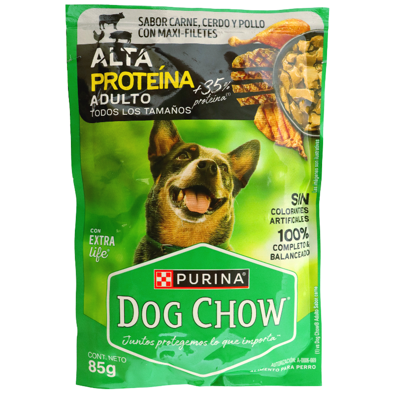Alimento Dogchow*85G Alta Proteina Adul
