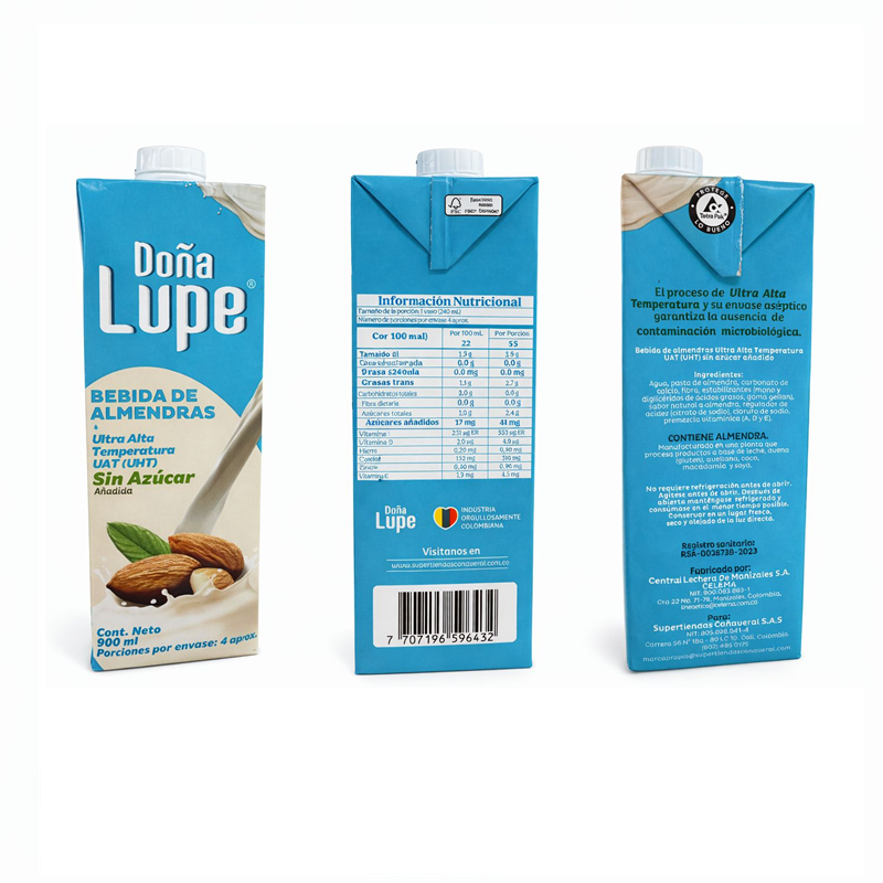 Bebida Dona Lupe*900Ml Almendra S/Azucar