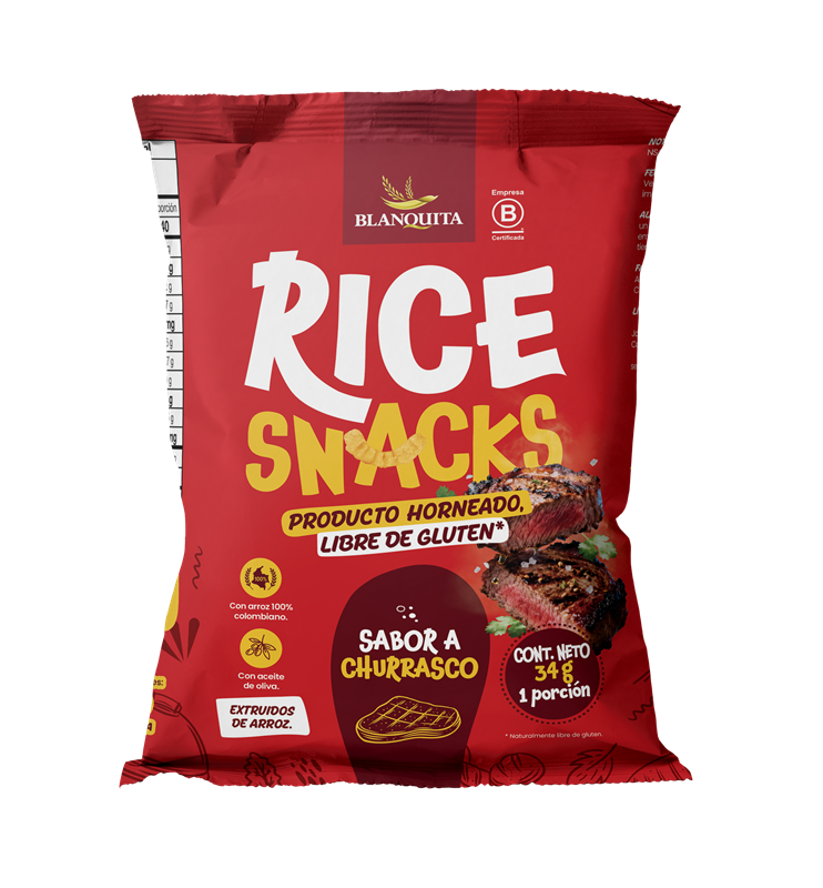 Pasaboca Blanquita*34G Rice Snack Churrasco
