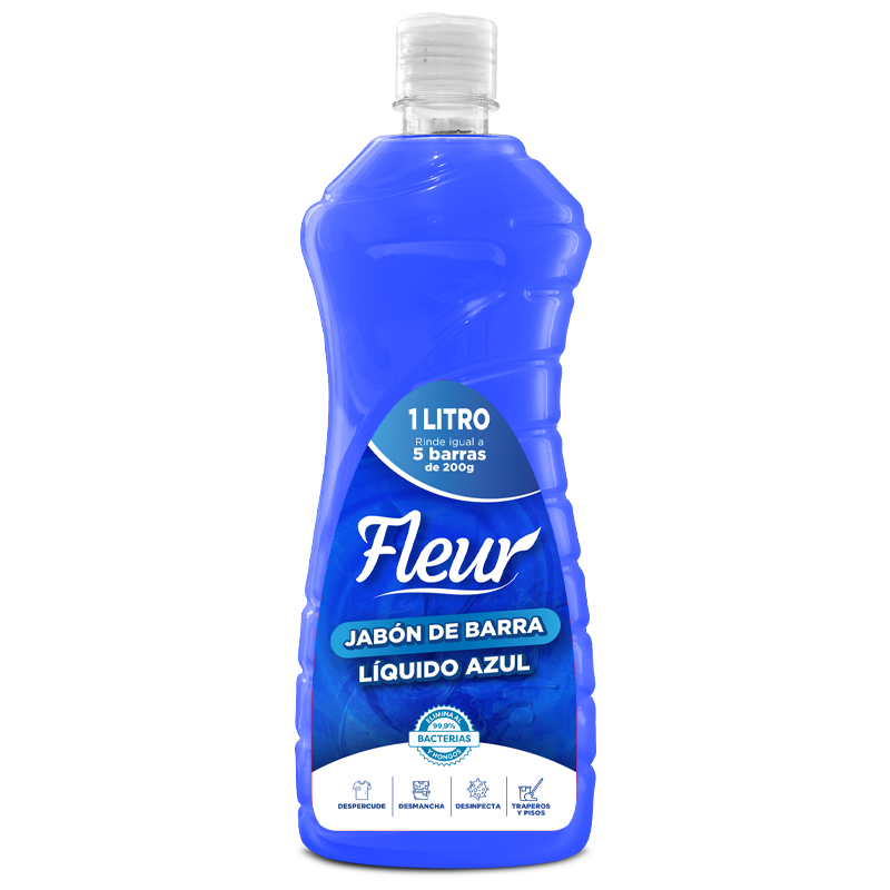 Jabon Fleur*1000Ml Barra Liquido Azul