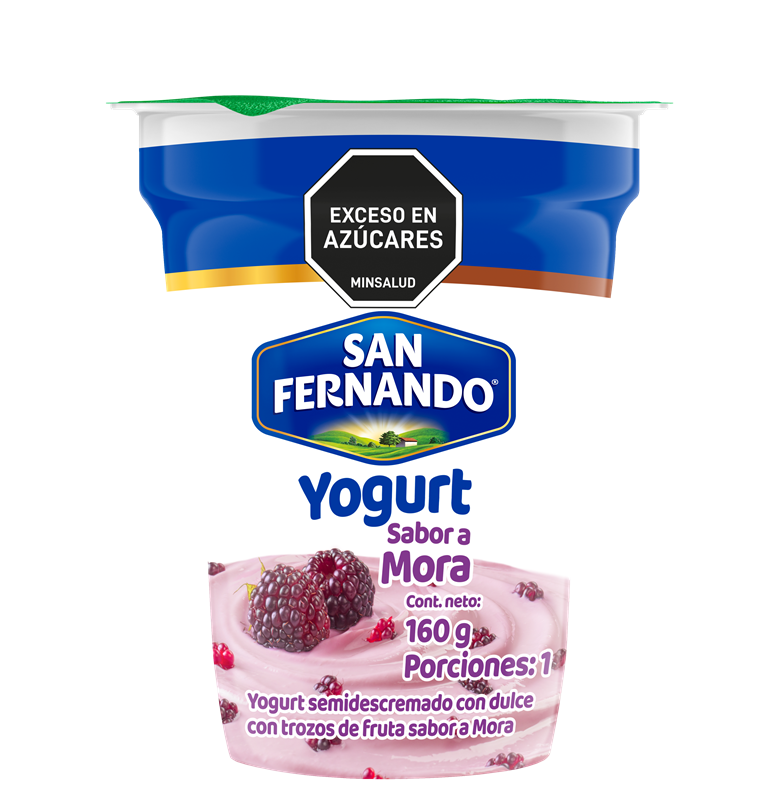 YOGURT SAN FDO*160g MORA SEMIDESCREMADO