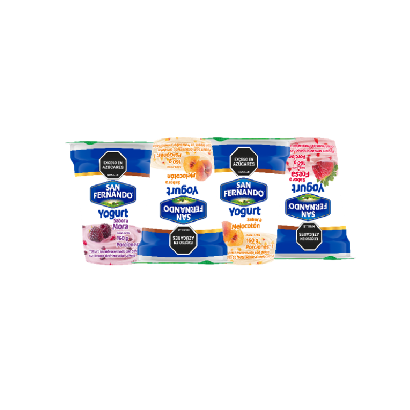YOGURT SAN FERNANDO*160g*4und SURTIDO SEMIDESCREMADO