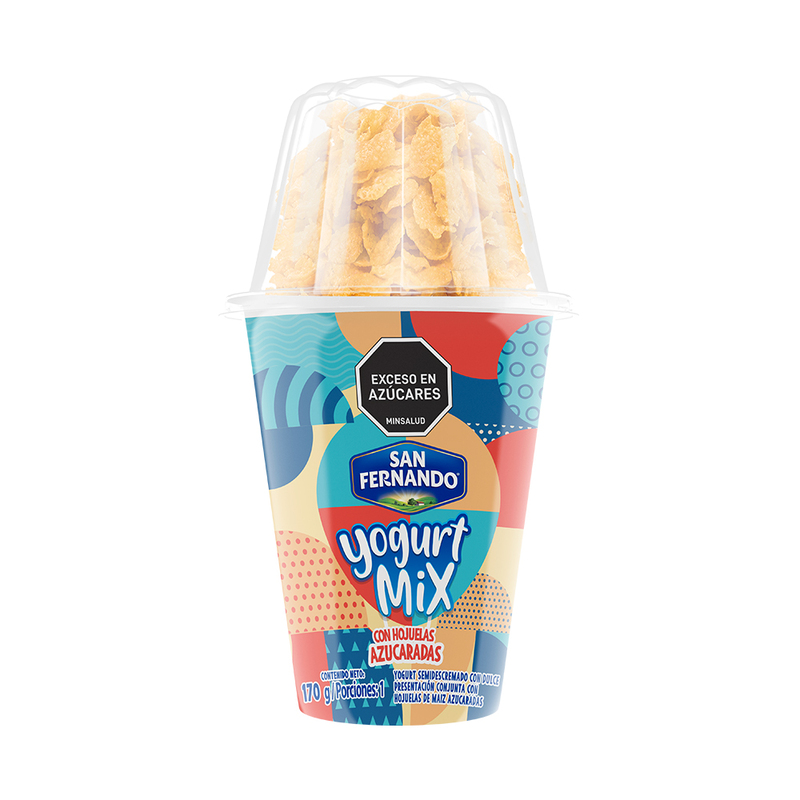 YOGURT SAN FERNANDO*170g MIX HOJUELAS AZUCARADAS SEMIDESCREMADO