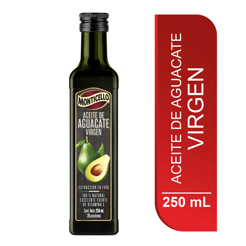 ACEITE MONTICELLO*250ml AGUACATE EXTRA VIRGEN