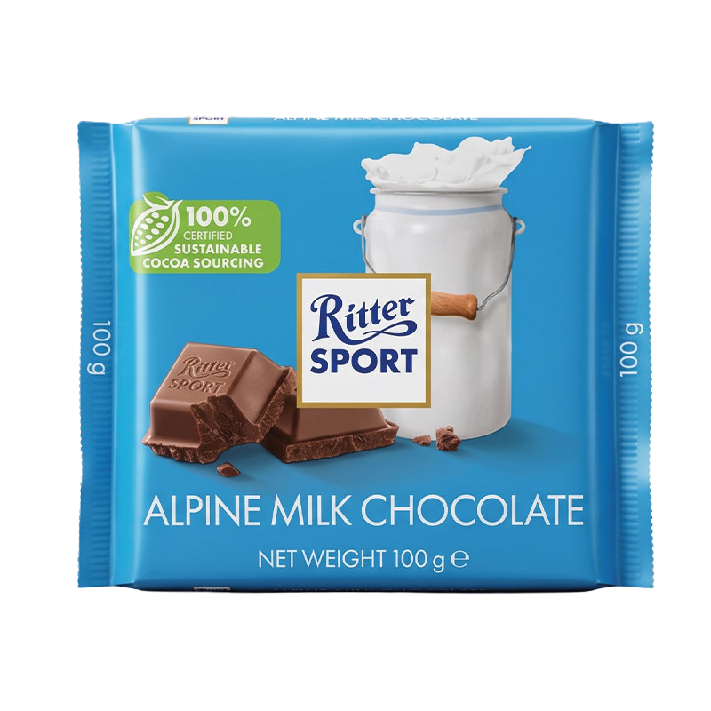 CHOCOLATINA RITTER*100g ALPINE MILK CHOCOLATE