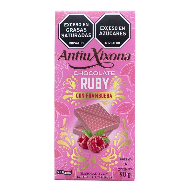 CHOCOLATE ANTIUXIXONA*90g RUBY CON FRAMBUESA