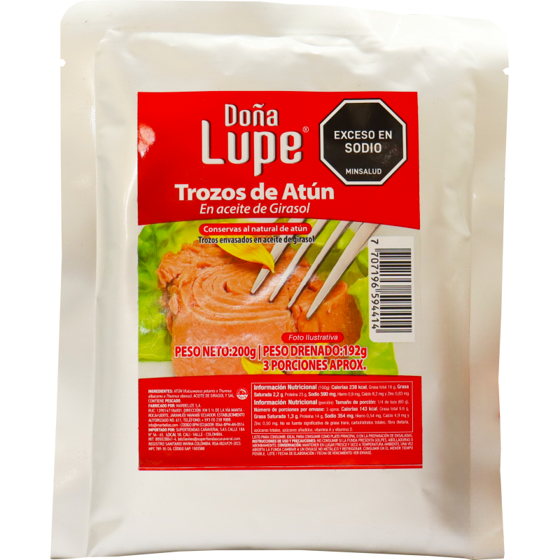 Atún Doña Lupe En Aceite De Girasol Pouch*200G