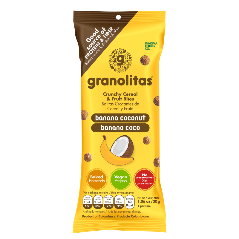 Pasabocas Granolitas Mezcla Banano Coco *30G