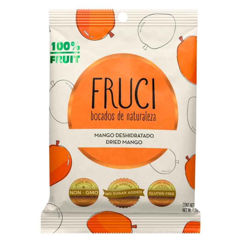Pasabocas Fruci Mango Deshidratado 100% Natural *30G