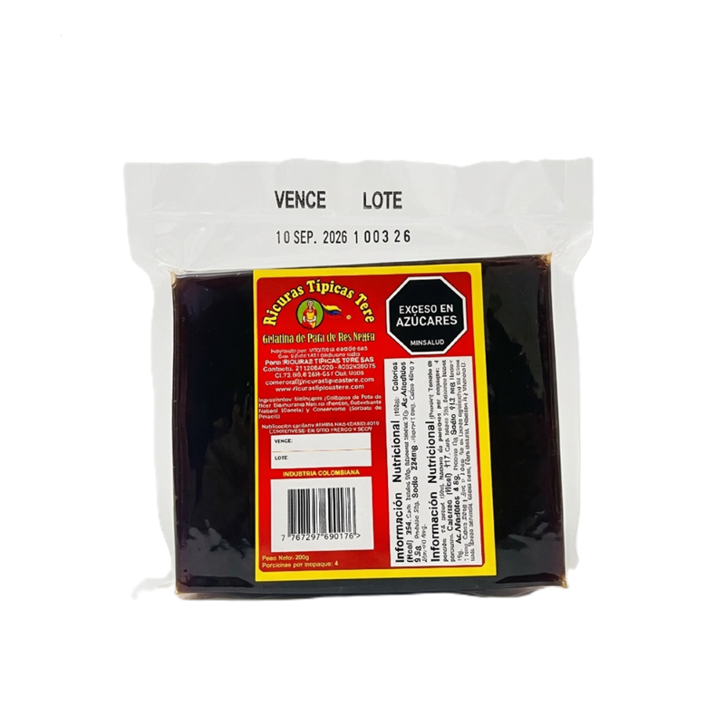 Gelatina Ricuras Tipicas*200G Negra