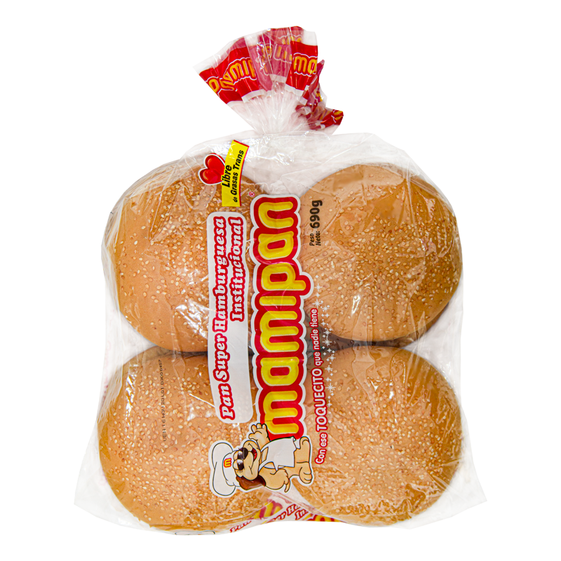 Pan Mamipan Hamburguesa Institucional *690G *8Und