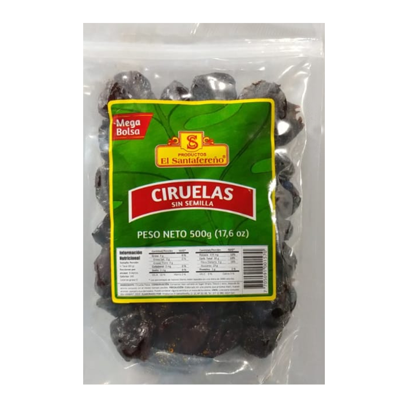 Ciruela Pasa Santafereño Sin Semilla*500G
