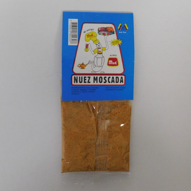 Nuez Mac*15G Moscada Molida Chapeta
