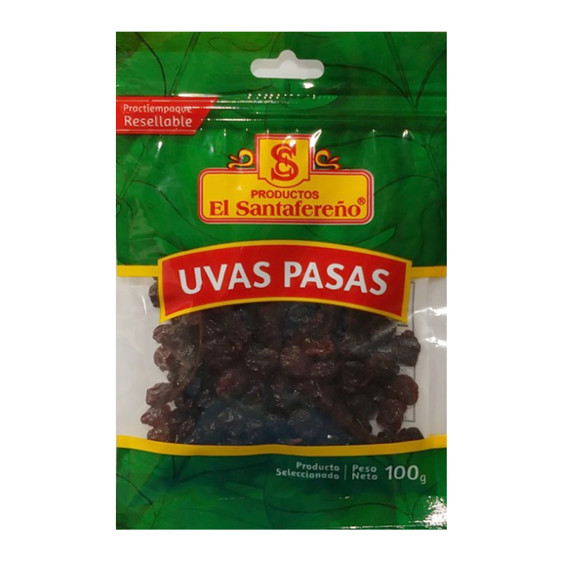 Pasas Santafereño Bolsa *100G