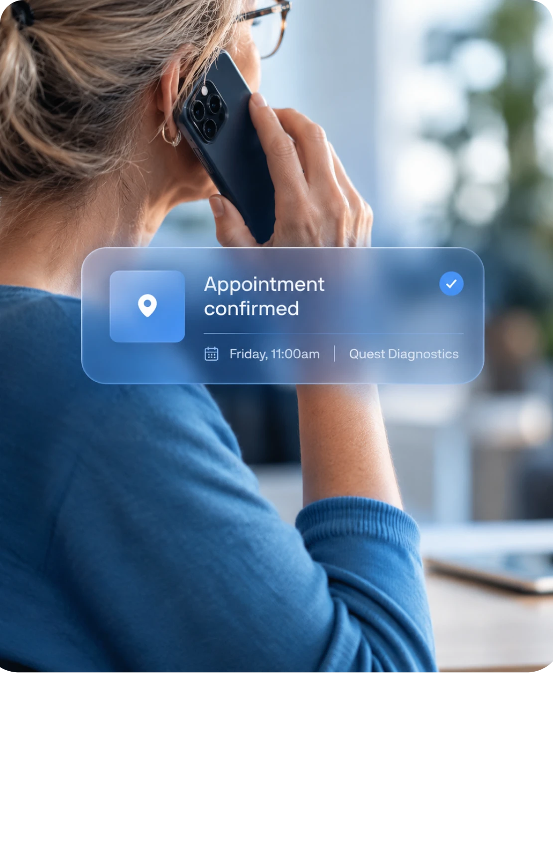 Patient confirming an appointment on the phone with FastTrackCare