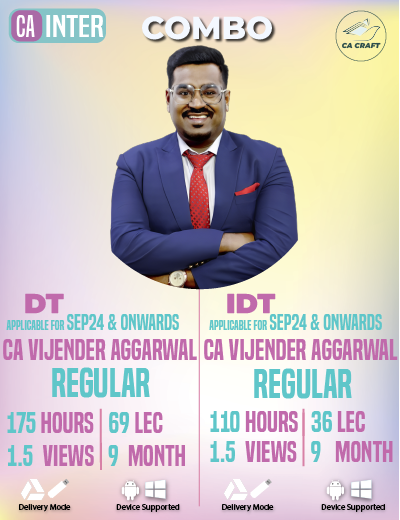 CA INTER TAXATION REGULAR BATCH – DIRECT TAX + GST (FOR SEP 2024 & JAN ...