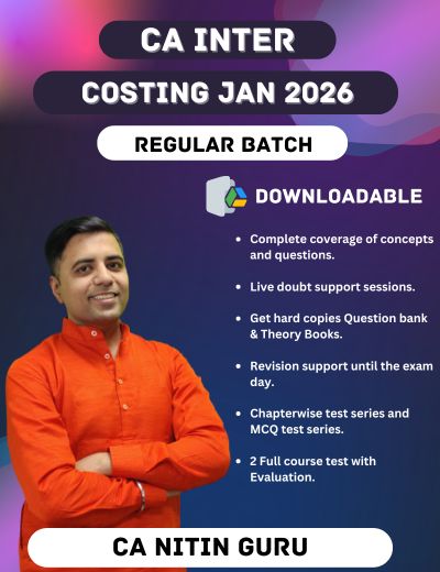 CA Inter Costing Batch for Jan 2026 - PRERECORDED Downloadable Classes