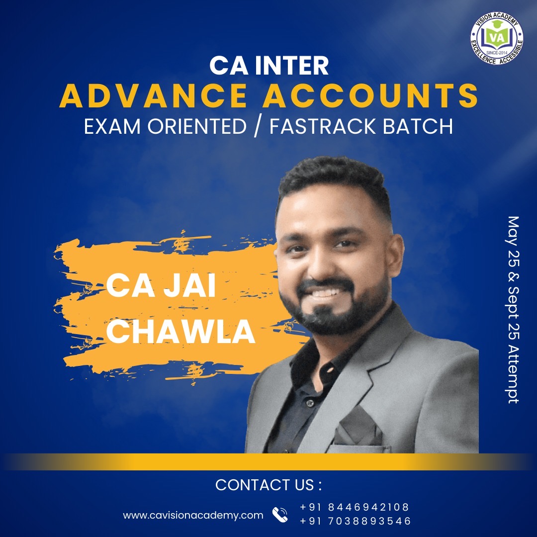 Vsmart Academy I CA Inter Advanced Accounts Exam Oriented Batch By CA Jai Chawla