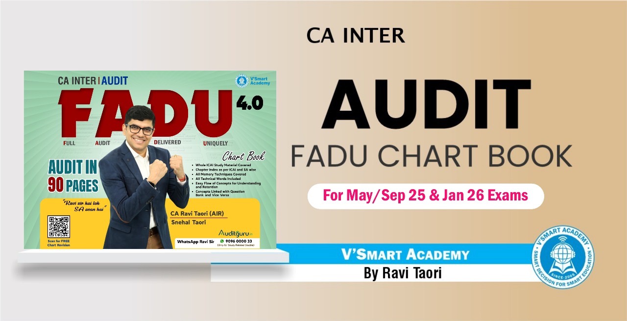 Ravi Taori Books I Vsmart Academy Books | CA Inter Fadu Chart Book By CA Ravi Taori
