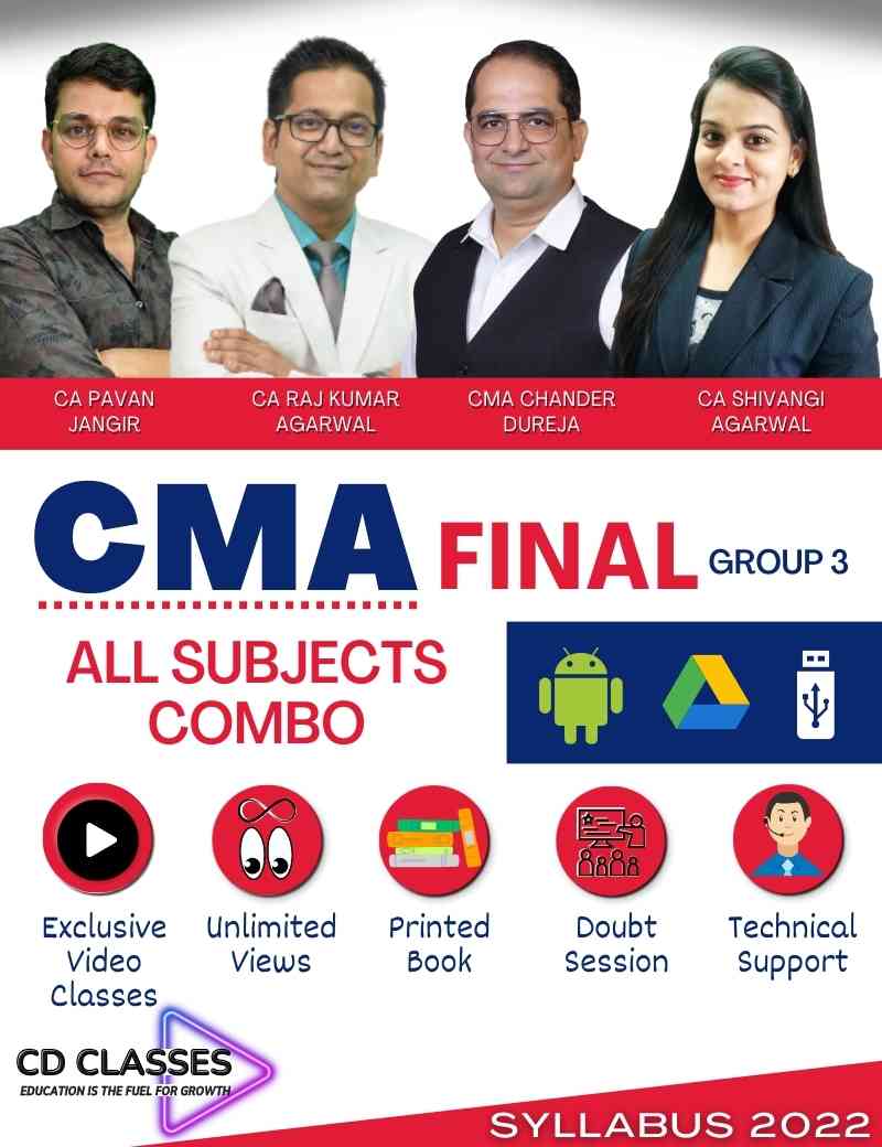 CMA Final Group 3 All Subjects Combo New Syllabus 2022