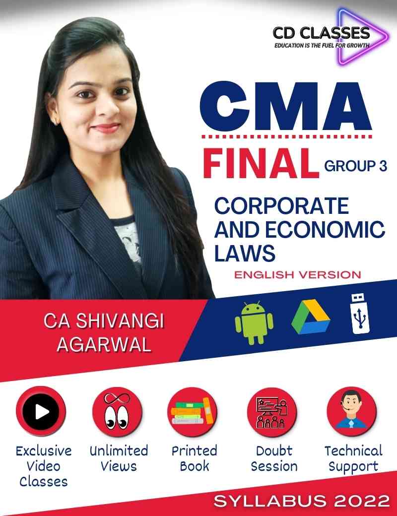 CMA Final Group 3 Corporate and Economic Laws (In English) New Syllabus 2022