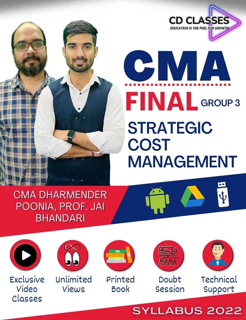 CMA Final Group 3 Strategic Cost Management New Syllabus 2022