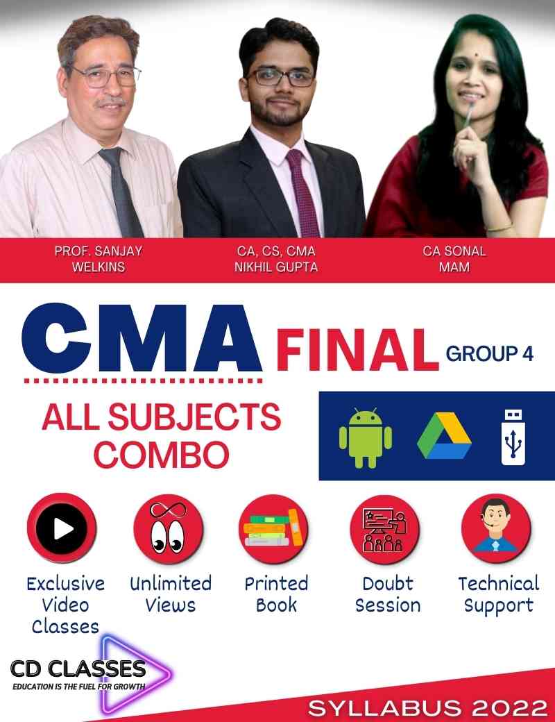 CMA Final Group 4 - All 4 Papers Combo (New Syllabus 2022)