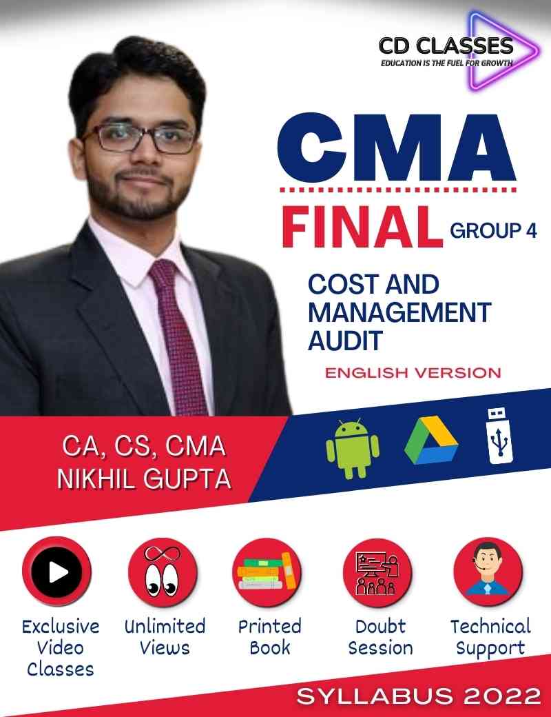 CMA Final Group 4 Cost and Management Audit (CMAD) (In English) New Syllabus 2022