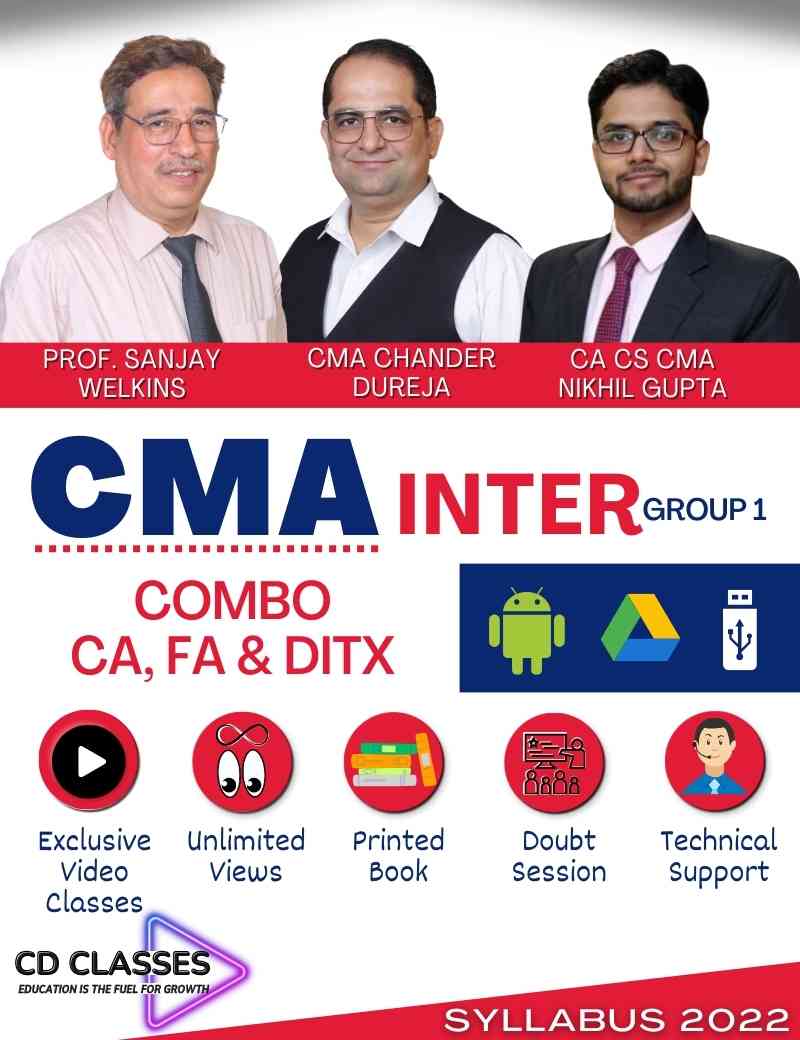 CMA Inter Group 1 Combo CA , FA & DITX New Syllabus 2022