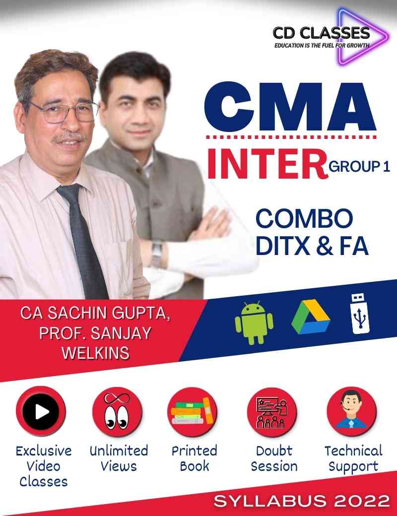 CMA Inter Group 1 Combo Financial Accounting & Direct and Indirect Taxation New Syllabus 2022