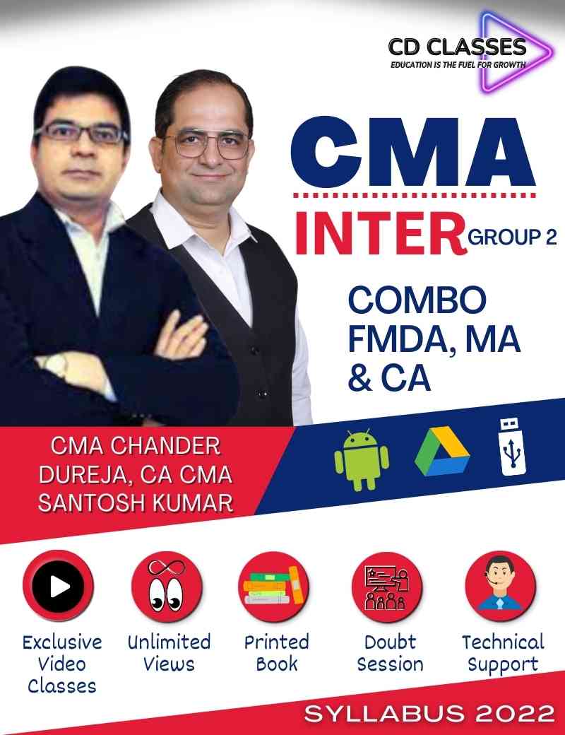 CMA Inter Group 2 Combo Corporate Accounting & FMDA & MA (New Syllabus 2022)