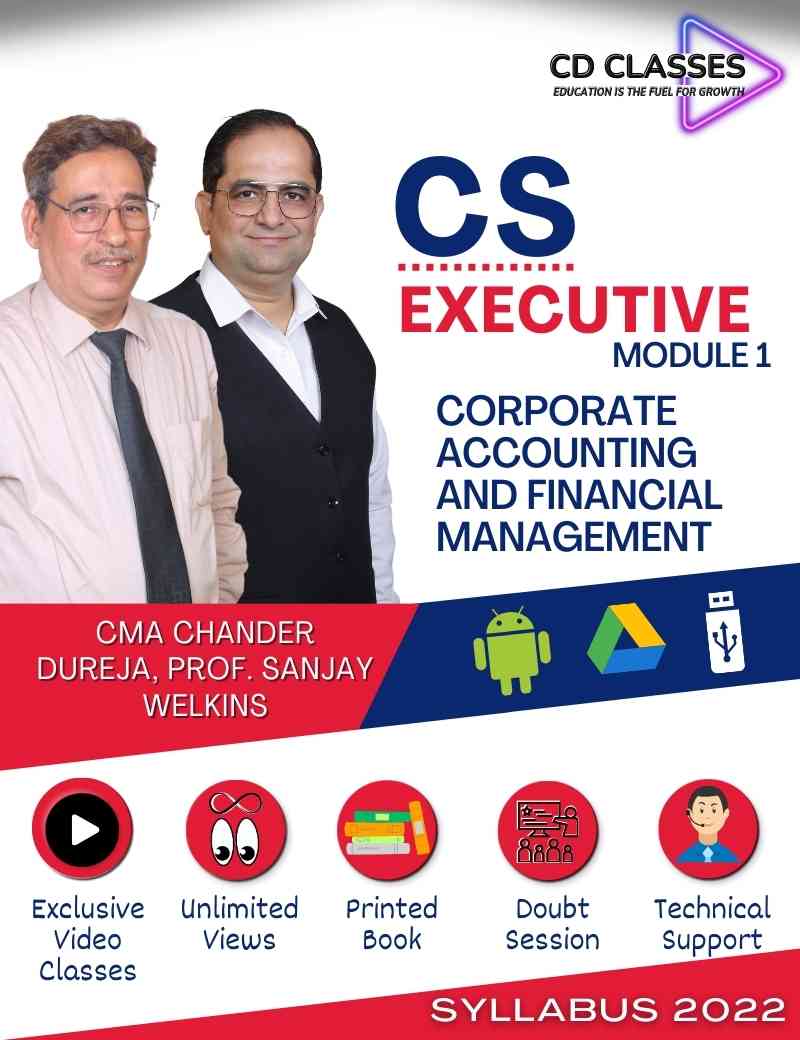 CS Executive Module 1 Corporate Accounting and Financial Management (CAFM) New Syllabus 2022