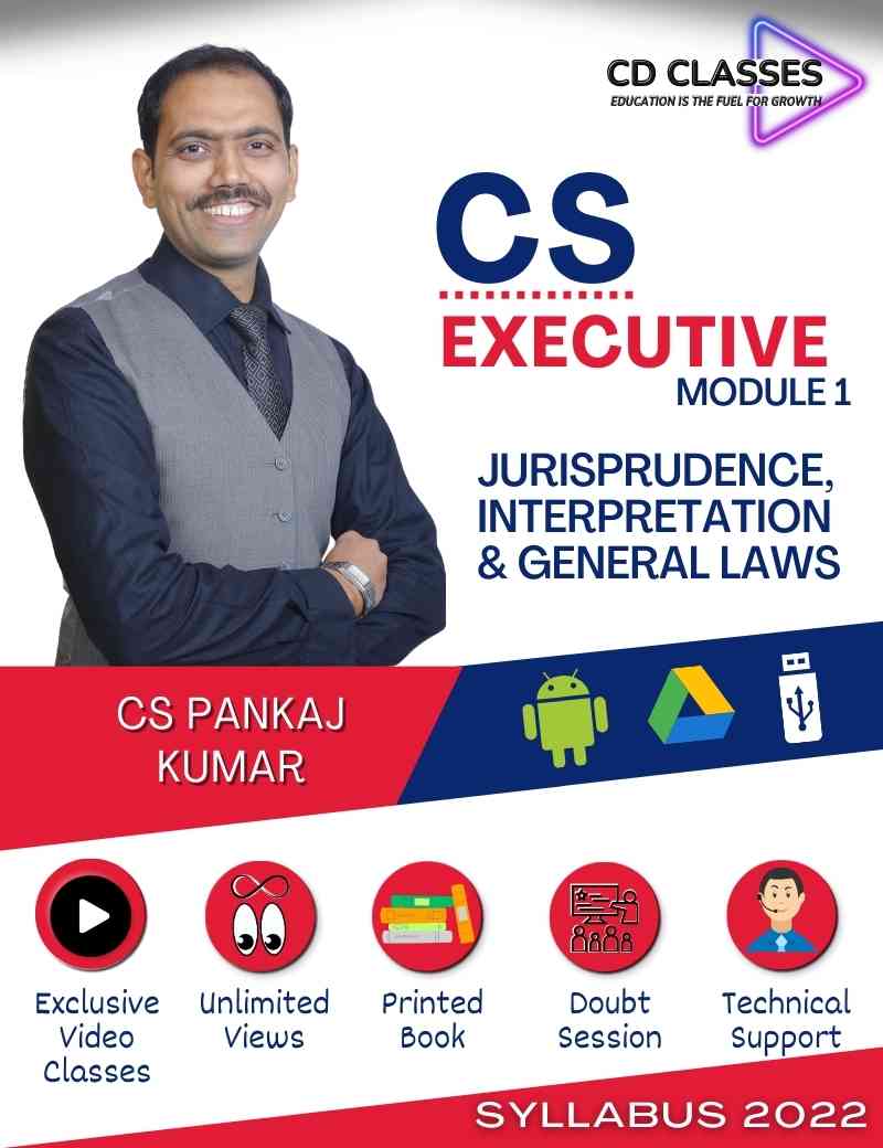 CS Executive Module 1 Jurisprudence, Interpretation & General Laws (JIGL) New Syllabus 2022