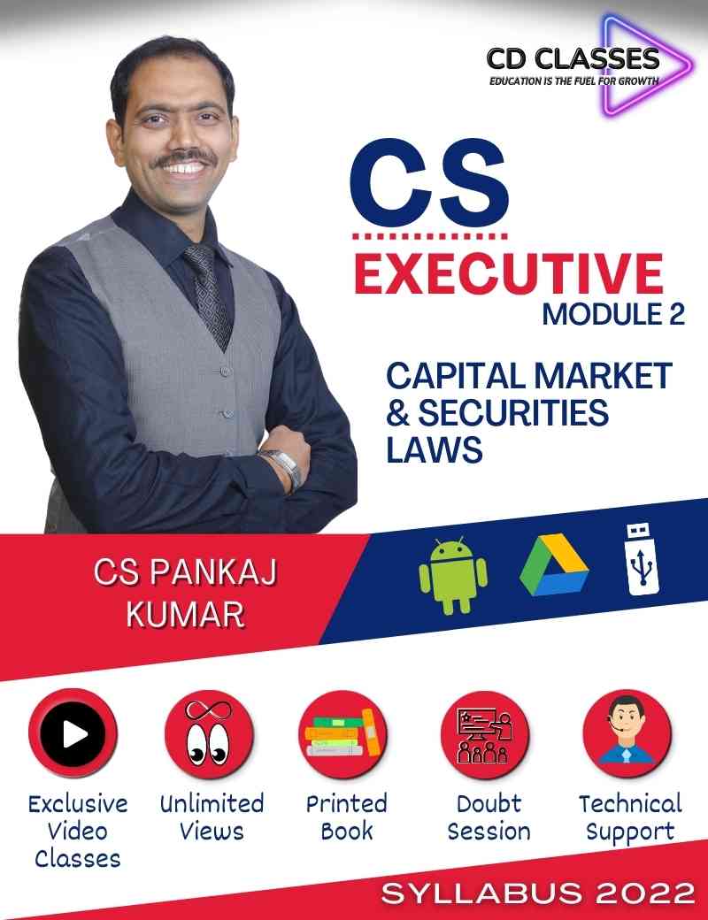 CS Executive Module 2 Capital Market & Securities Laws (CMSL) New Syllabus 2022