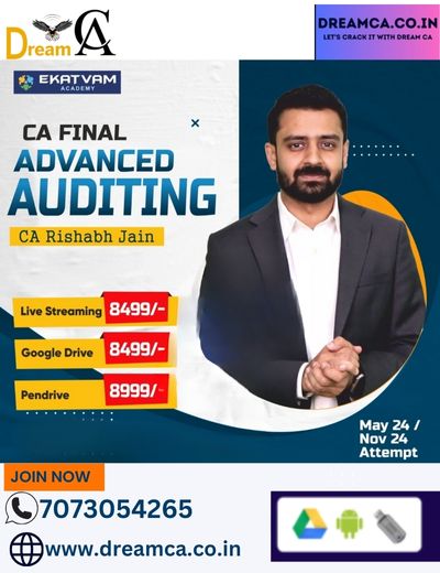 CA FINAL AUDIT REGULAR NEW SYLLABUS FOR MAY /NOV 24 RJ BY CA RISHABH ...