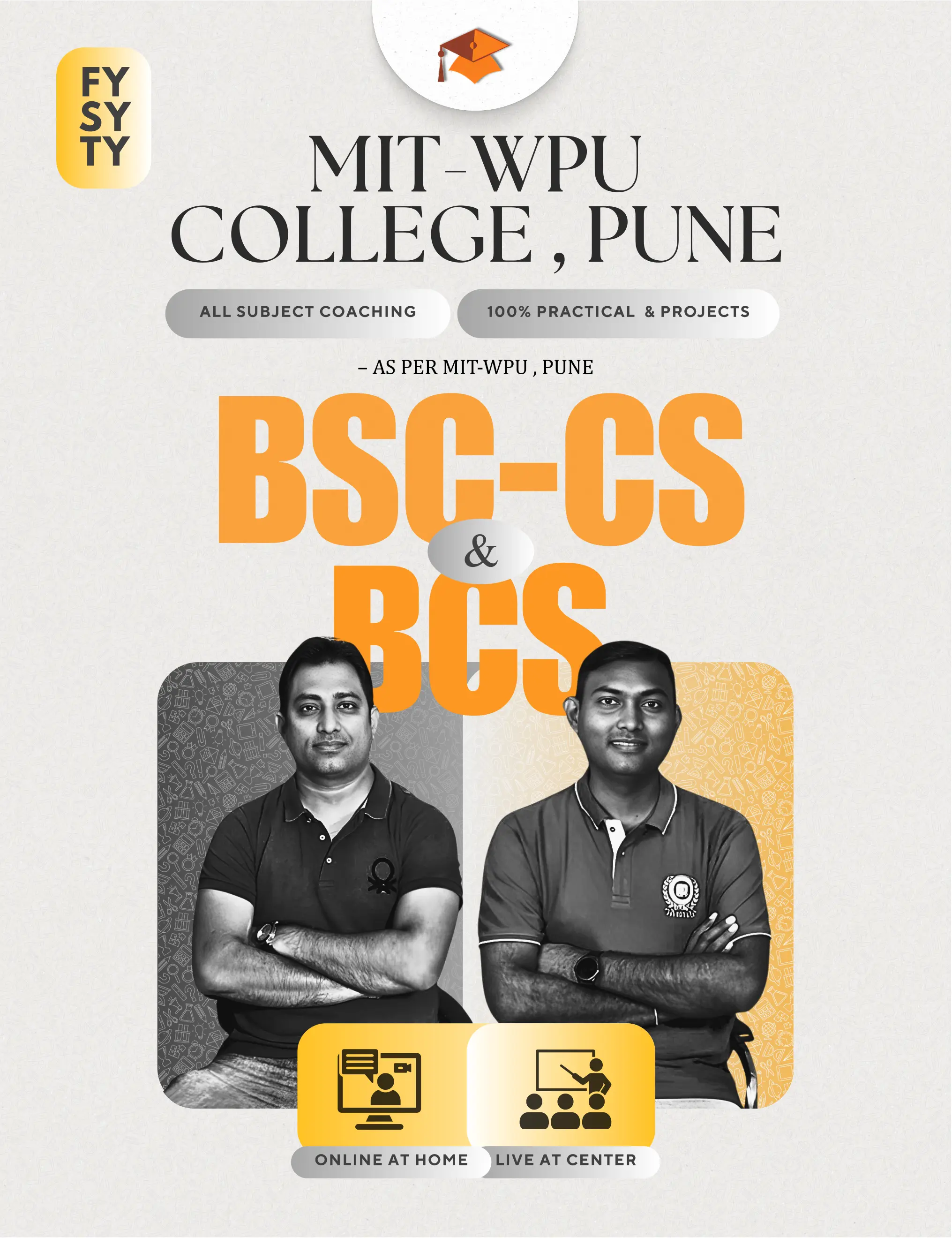 FY|SY|TY BSc-Computer Science (As Per MIT WPU, Pune): Offline / Live Online Mode Preparation Batch