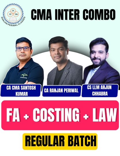 CMA Inter Combo - Law & FA & Costing (Regular Batch) AC&SK