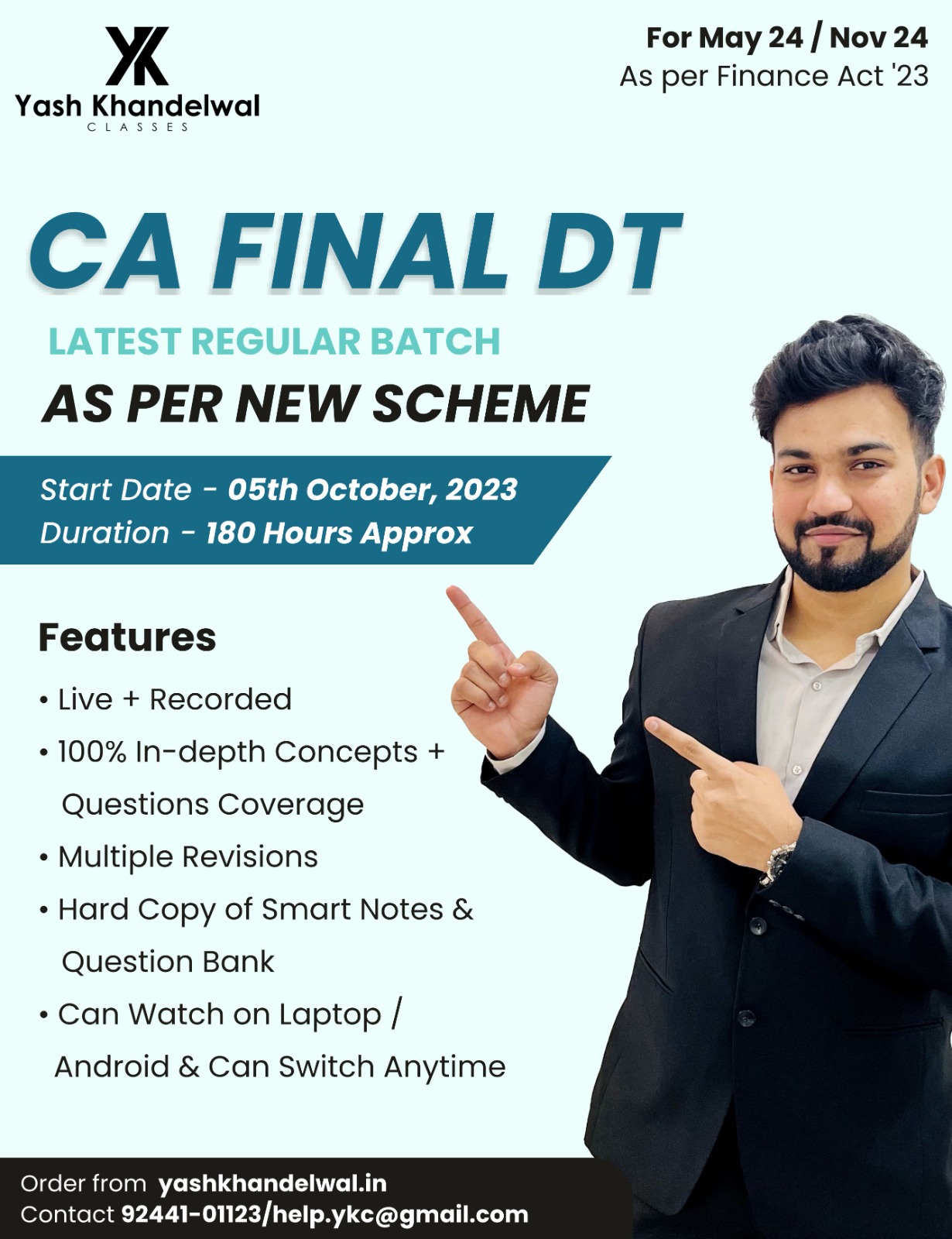 CA Final Direct Tax Regular Batch for May 24 & Nov 24 (New Course)