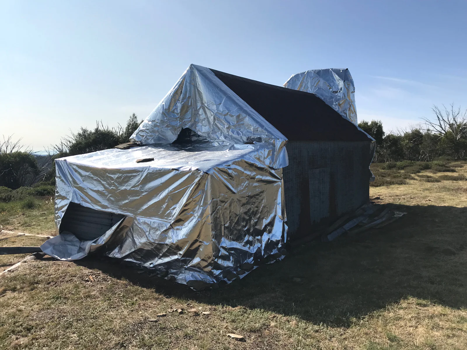 Hut wrapped in foil 3