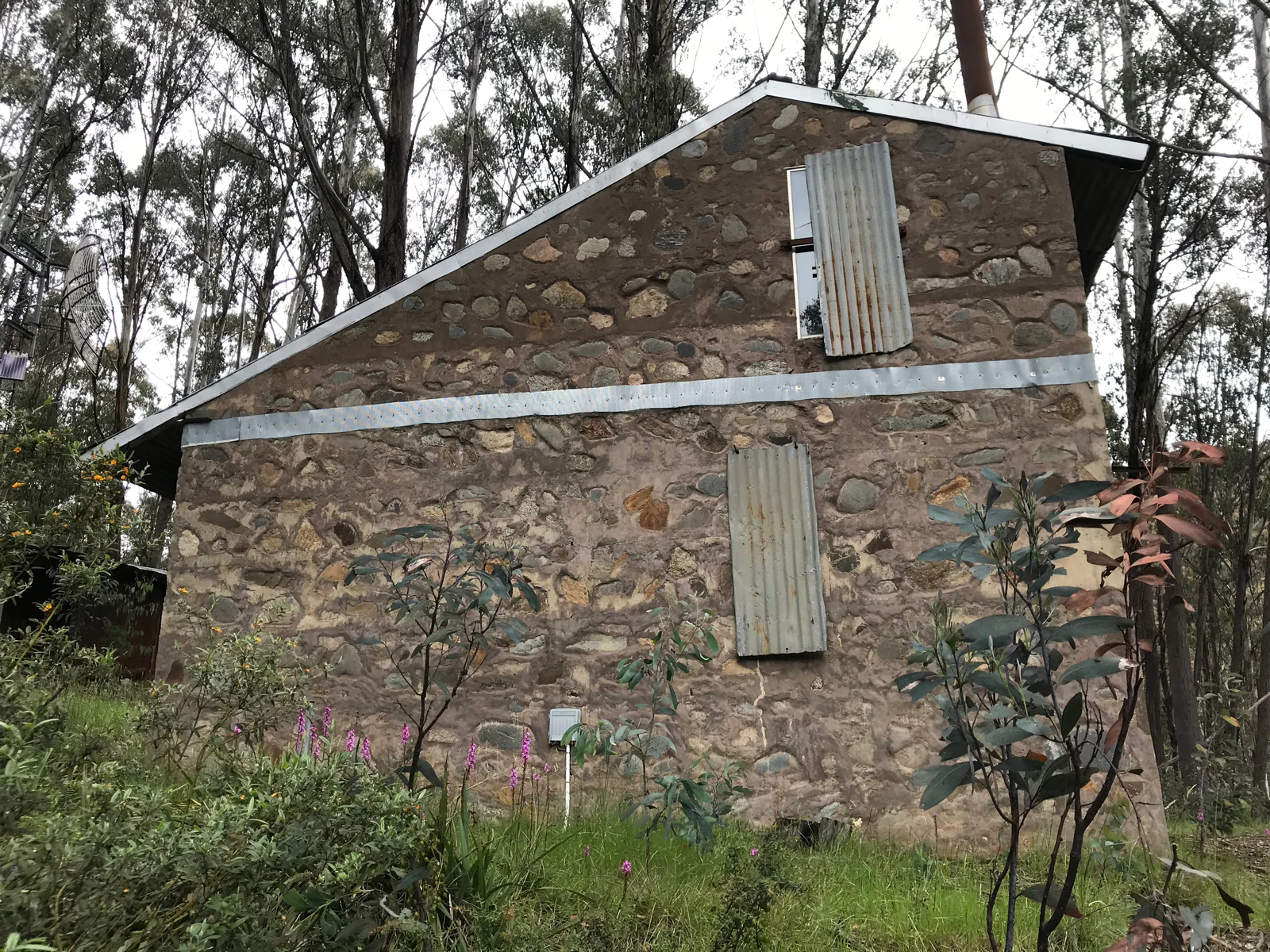 Stone house - left hand side wall