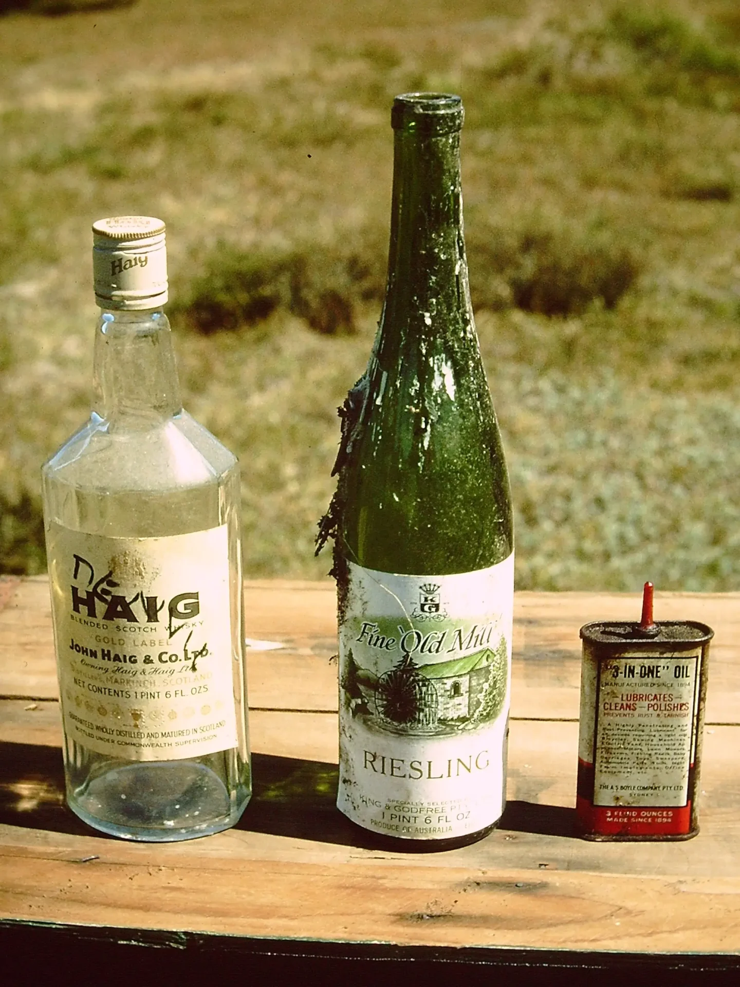 Bottles, oil can