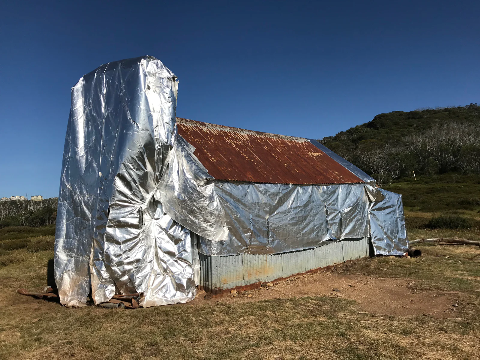 Hut wrapped in foil 2