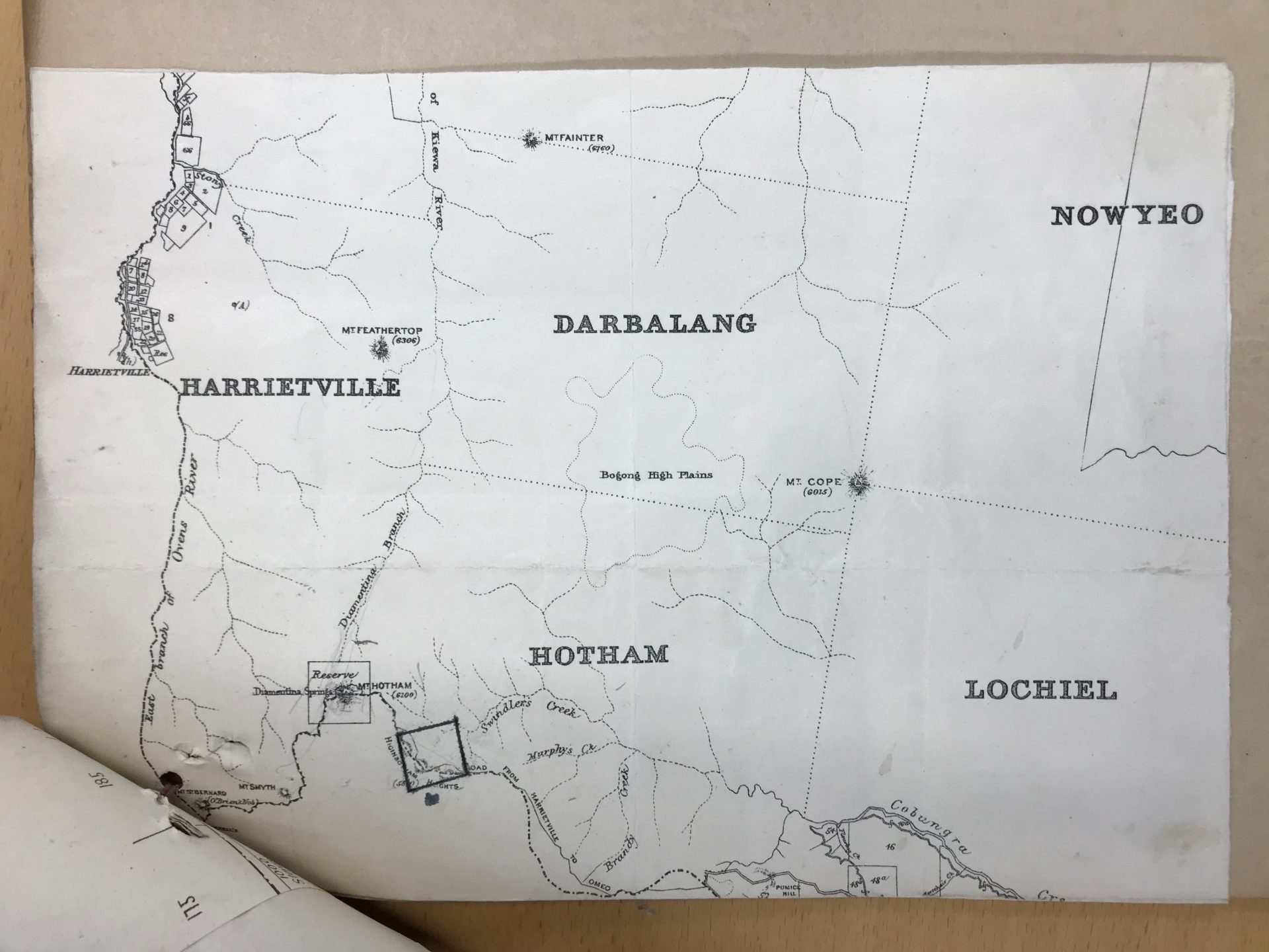 Map - Harrietville:Feathertop:Hotham