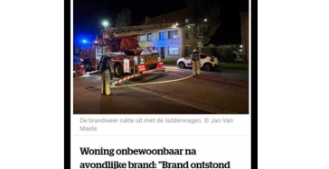 Help een gezin! Zware woningbrand