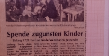 Menschen in Not Krebskranke Kindern Klinikum Aachen