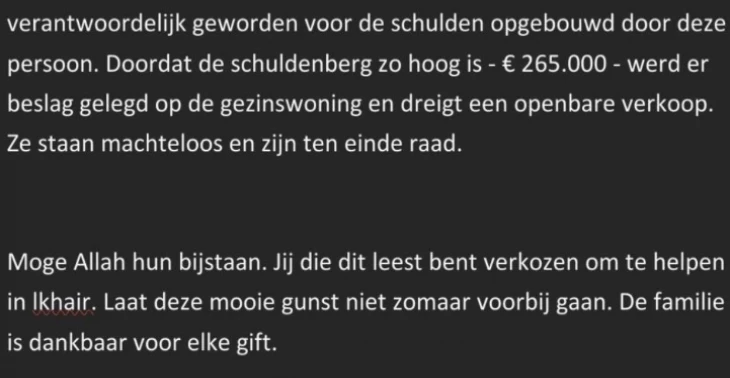 Dringende financiële hulp